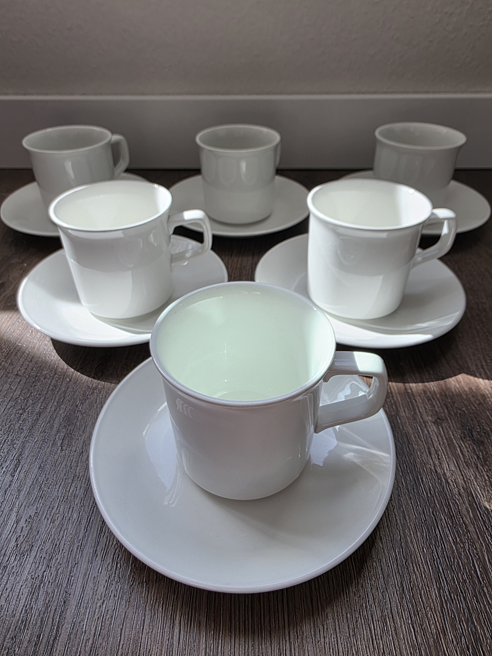 Johnson Bros Ironstone Set Of 6 Cups And Saucers